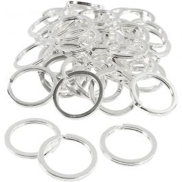 Key Chain, silver-plated, D: 28 mm, 50 pc/ 1 pack [HOB-52604]