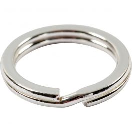 Split Ring, silver-plated, D: 15 mm, 15 pc/ 1 pack [HOB-52609]
