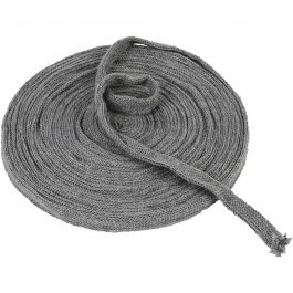 Knitted Tube, grey, W: 15 mm, 10 m/ 1 roll [HOB-53014]