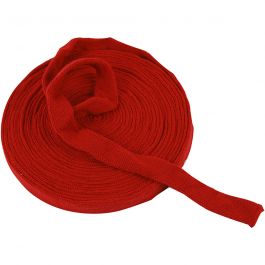 Knitted Tube, christmas red, W: 22 mm, 10 m/ 1 roll [HOB-53021]