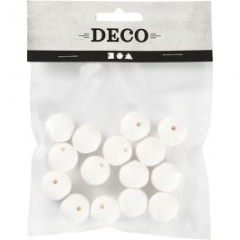 Compressed Cotton Ball, white, D: 20 mm, 15 pc/ 1 pack [HOB-540030]