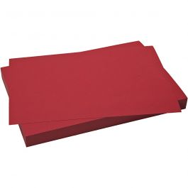 Card, sheet 50x70 cm, 270 g, christmas red, 10 sheet/ 1 pack [HOB-540936]