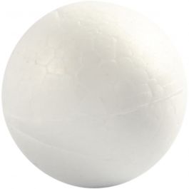 Polystyrene Balls, white, D: 4 cm, 10 pc/ 1 pack [HOB-543021]