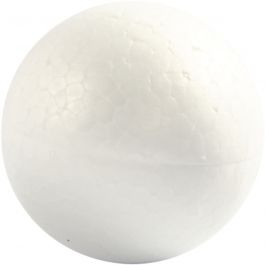 Polystyrene Balls, white, D: 5 cm, 5 pc/ 1 pack [HOB-543040]