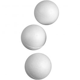 Polystyrene Balls, white, D: 5 cm, 50 pc/ 1 pack [HOB-543041]