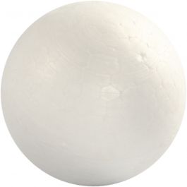 Polystyrene Balls, white, D: 6 cm, 5 pc/ 1 pack [HOB-543060]