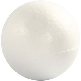 Polystyrene Balls, white, D: 7 cm, 5 pc/ 1 pack [HOB-543070]