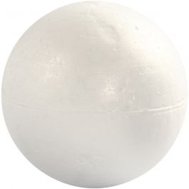 Polystyrene Balls, white, D: 10 cm, 5 pc/ 1 pack [HOB-543100]
