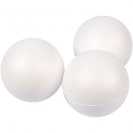 Polystyrene Balls, white, D: 10 cm, 25 pc/ 1 pack [HOB-54310]
