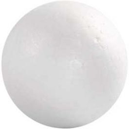 Polystyrene Ball Assortment, D: 5,5-5,8 cm, white, polystyrene, 50pcs [HOB-54311]