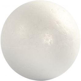 Polystyrene Balls, white, D: 12 cm, 5 pc/ 1 pack [HOB-54313]