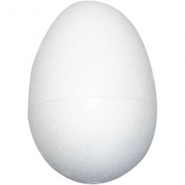 Polystyrene Eggs, white, H: 12 cm, 25 pc/ 1 pack [HOB-54323]