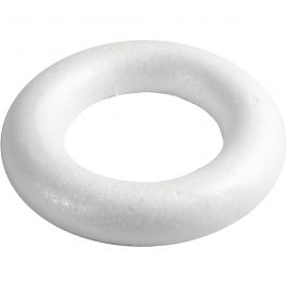 Half rounded rings, white, D: 25 cm, thickness 3 cm, 1 pc [HOB-54349]