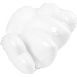 Heart, white, H: 11 cm, 5 pc/ 1 pack [HOB-543561]