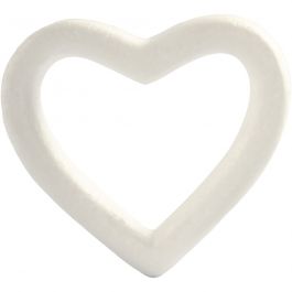 Heart, white, W: 13,5 cm, 1 pc [HOB-54357]