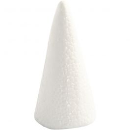 Cone, white, H: 11 cm, D: 5,5 cm, 5 pc/ 1 pack [HOB-543580]
