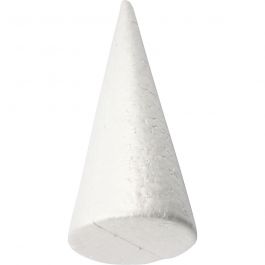 Cone, white, H: 25 cm, D: 10 cm, 1 pc [HOB-54367]