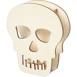 Skull, H: 13,5 cm, D. 3 cm, W: 11,5 cm, 1 pc [HOB-54415]