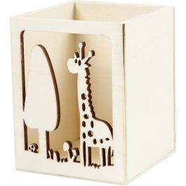 Pencil holder, H: 10 cm, L: 8 cm, 1 pc [HOB-54434]