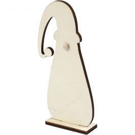 Christmas gnome, H: 15 cm, D. 2,4 cm, W: 7 cm, thickness 3 mm, 1 pc [HOB-54466]