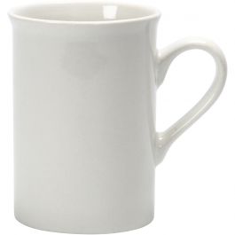 Porcelain Mug, white, H: 10 cm, D: 7,4 cm, 2 pc/ 1 pack [HOB-55520]