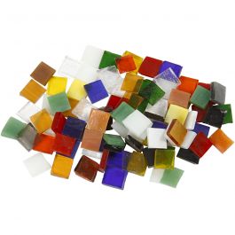 Glass Mosaic Tiles, size 10x10 mm, thickness 3 mm, 454 g/ 1 pack [HOB-55553]
