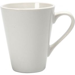 Porcelain Mug, white, H: 10 cm, D: 5-8 cm, 250 ml, 12 pc/ 1 box [HOB-55598]