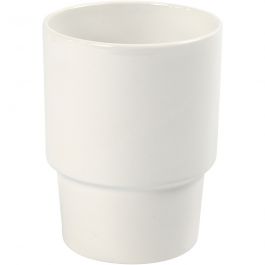 Mug, white, H: 11 cm, D: 8,5 cm, 1 pc [HOB-55607]