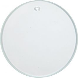 Glass Plate, Round, D: 7 cm, thickness 3 mm, 10 pc/ 1 box [HOB-55802]
