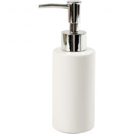 Soap dispenser, white, H: 16,5 cm, D: 5,5 cm, 150 ml, 1 pc [HOB-558650]