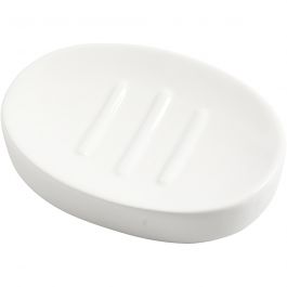 Soap dishes, white, H: 2,5 cm, L: 13,5 cm, W: 10 cm, 1 pc [HOB-558660]