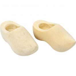 Dutch Wooden Clogs, L: 40 mm, 2 pair/ 1 pack [HOB-561043]