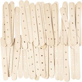 Sticks with holes, L: 15 cm, W: 1,8 cm, hole size 4 mm, 500 pc/ 1 pack [HOB-56303]