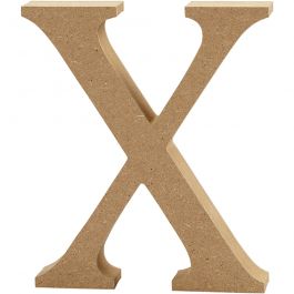 Letter, X, H: 8 cm, thickness 1,5 cm, MDF, 1pc