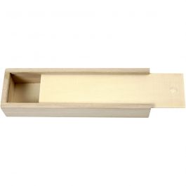 Pencil Case, size 20x6x3,5 cm, inner size 18,4+4,5+3,3 cm, paulownia, 1pc