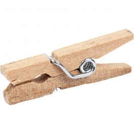 Clothes Pegs, L: 25 mm, W: 3 mm, birch, 30pcs