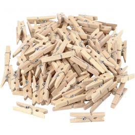 Clothes Pegs, L: 30 mm, W: 3 mm, birch, 100pcs