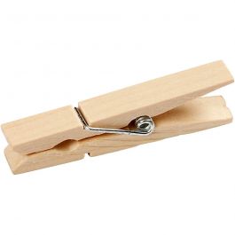 Clothes Pegs, L: 48 mm, W: 6 mm, birch, 50pcs
