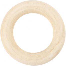 Curtain Ring, D: 35 mm, inner size 20 mm, grass wood, 8pcs