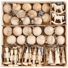 Christmas Ornaments, H: 5,5-9 cm, 72 pc/ 1 pack [HOB-56511]