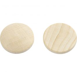 Wooden buttons, D: 25 mm, thickness 5 mm, china berry, 150pcs