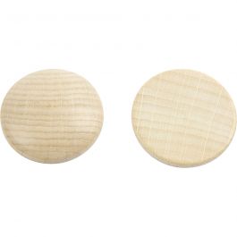 Wooden buttons, D: 30 mm, thickness 5 mm, china berry, 15pcs