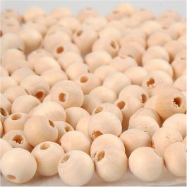 Wooden Bead, D: 8 mm, hole size 2 mm, 100 pc/ 1 pack [HOB-566620]