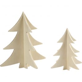 Christmas Trees, H: 13+18 cm, 2 pc/ 1 pack [HOB-56712]