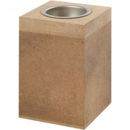 Tea Light Candle Holder, H: 10 cm, size 7x7 cm, 1 pc [HOB-56718]