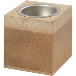 Tea Light Candle Holder, H: 6 cm, size 6x6 cm, 1 pc [HOB-56719]