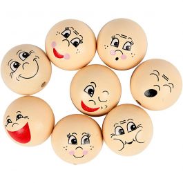 Heads, light beige, D: 30 mm, 16 pc/ 1 pack [HOB-57095]
