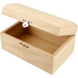 Treasure Chest, size 16.5x11x8.55 cm, inner size 15x9.5x5 cm, paulownia, 1pc [HOB575440]