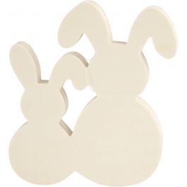 Bunnies, H: 17 cm, W: 16 cm, thickness 2 cm, 1 set [HOB-57935]