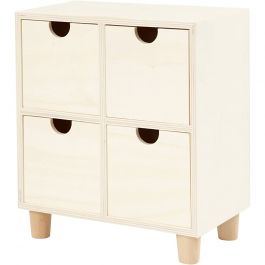Chest of Drawers, H: 23 cm, depth 11,5 cm, W: 20 cm, 1 pc [HOB-57945]